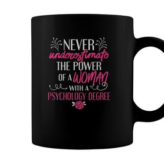 Womens Psychology Degree Graduation Women Phd Psyd Doctorate Gift V-Neck Coffee Mug - Seseable