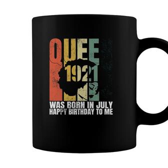 Womens Queen Was Born In July 1921 Bday Afro Woman 100Th Birthday Coffee Mug - Seseable