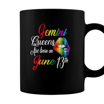 Womens Rainbow Queens Are Born On June 13Th Gemini Girl Birthday Coffee Mug - Seseable