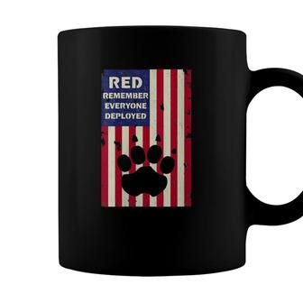 Womens Red Friday Military Service Dogs Family Veteran Gift Idea Coffee Mug - Seseable