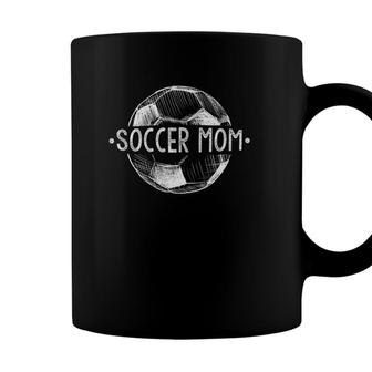 Womens Soccer Mom Family Matching Team Player Gift Sport Lover Mama V-Neck Coffee Mug - Seseable
