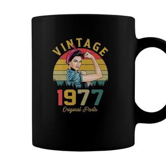Womens Vintage 1977 Made In 1977 44Th Birthday Women 44 Years Old Coffee Mug - Seseable