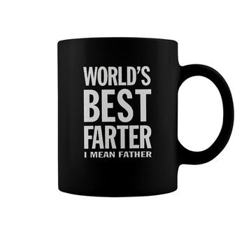 Worlds Best Farter I Mean Father Funny Saying Fathers Day Gift Coffee Mug - Seseable