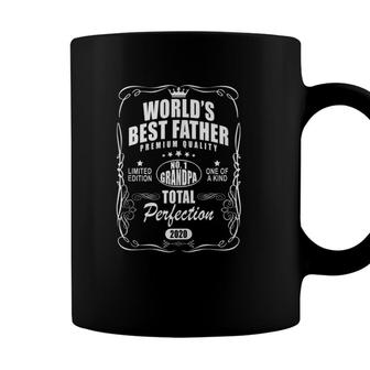 Worlds Best Father Number 1 One Grandpa Papa Greatest Dad Coffee Mug - Seseable
