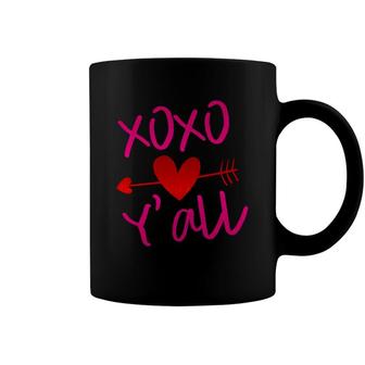 Xoxo Arrow Yall Red Pink Valentines Day Festive Coffee Mug - Monsterry