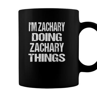 Zachary Doing Zachary Things Personalized First Name Coffee Mug - Seseable