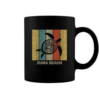 Zuma Beach California Retro 80S Tribal Sea Turtle Coffee Mug - Seseable