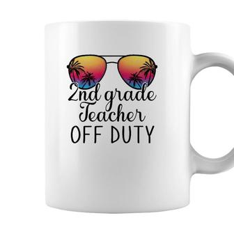 2Nd Grade Teacher Off Duty Sunglasses Beach Teacher Summer Coffee Mug - Seseable