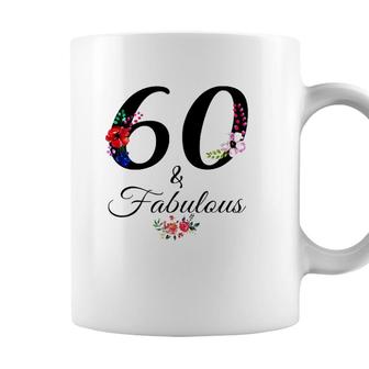 60 & Fabulous 60 Years Old Vintage Floral 1962 60Th Birthday Coffee Mug - Seseable