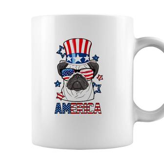America Pug Dog Owner 4Th Of July Usa Flag Men Women Kids Coffee Mug - Seseable
