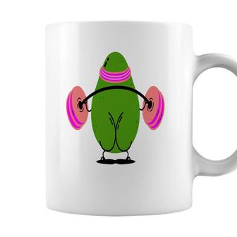Avocado Wrestling Cute Funny Gyms Man Coffee Mug - Seseable