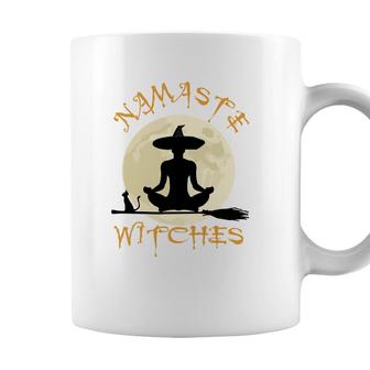Bachelorette Bridesmaid Maid Of Honor - Namaste Witches Yoga Coffee Mug - Seseable