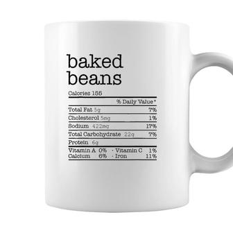 Baked Beans Nutrition Facts Funny Thanksgiving Christmas Coffee Mug - Seseable