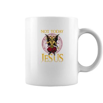 Baphomet Sigil Not Today Jesus Satanic Coffee Mug - Monsterry DE
