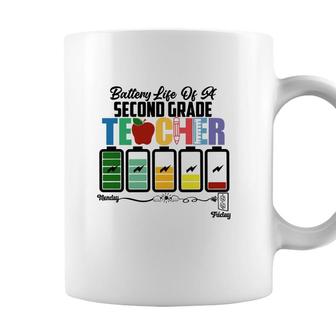Battery Life Of A Second Grade Teacher Back To School Coffee Mug - Seseable