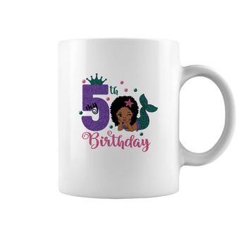 Beauty My 5Th Birthday Mermaid Blink Coffee Mug - Seseable