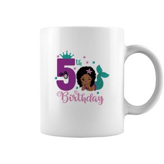 Beauty My 5Th Birthday Mermaid Great Coffee Mug - Seseable