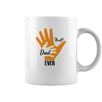 Best Dad Ever Orange Fingers Dad Day Fathers Day Coffee Mug - Seseable
