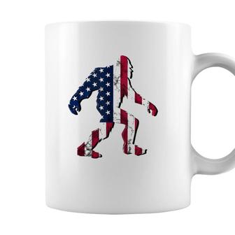 Bigfoot Flag - American Usa Flag Patriotic 4Th Of July Funny Coffee Mug - Seseable