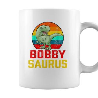 Bobby Saurus Family Reunion Last Name Team Funny Custom Coffee Mug - Seseable