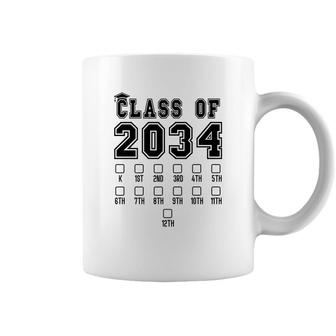 Class Of 2034 Grow With Me First Day Of School Check Mark Coffee Mug - Seseable