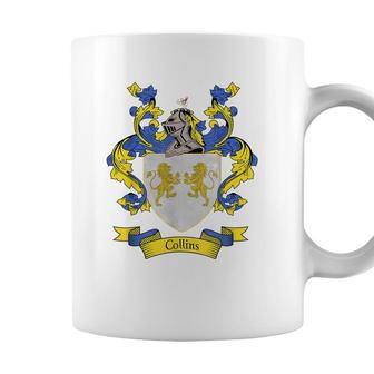 Collins Coat Of Arms | Collins Surname Family Crest Coffee Mug - Seseable