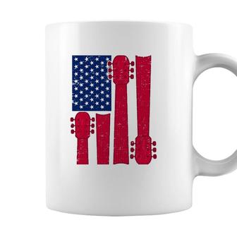 Cool Guitar Player Guitarist I Us American Flag Guitars Coffee Mug - Seseable