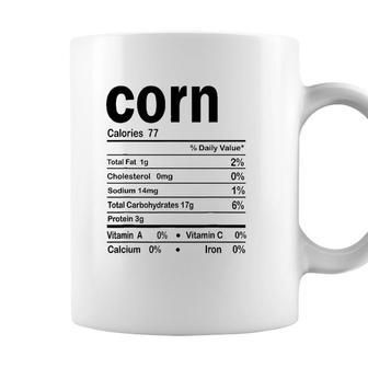Corn Nutrition Facts Funny Thanksgiving Christmas Food Coffee Mug - Seseable