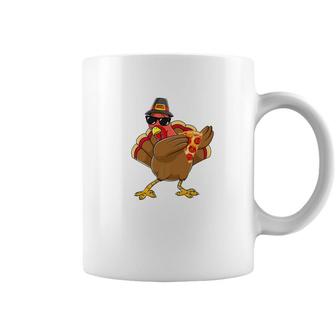 Cute Save A Turkey Eat Pizza Thanksgiving Kids Adult V Coffee Mug - Monsterry