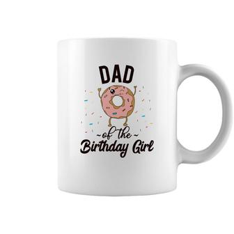Dad Of The Birthday Girl Donut Party Theme Donut Coffee Mug - Seseable