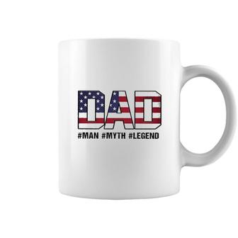 Dad Print USA Flag Impression New Letters Coffee Mug - Seseable