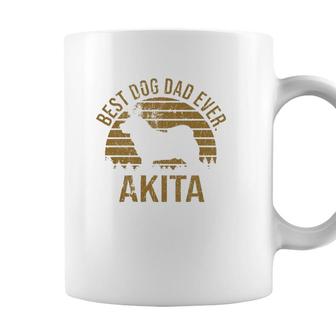Dogs 365 Best Dog Dad Ever Akita Dog Owner Gift For Men Coffee Mug - Seseable