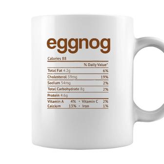 Eggnog Nutrition Facts Funny Thanksgiving Christmas Food Coffee Mug - Seseable