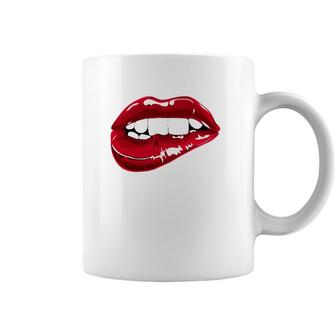 Enjoy Cool Women Graphic Lips Tee S Women Red Lips Fun Coffee Mug | Mazezy