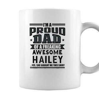 Family Fathers Day Gift Dad Daughter Hailey Name Men Coffee Mug - Seseable