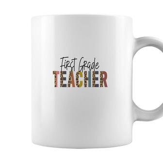First Grade Teacher Black Graphic First Grade Coffee Mug - Seseable