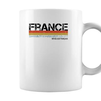 France Republique Francaise Vintage Retro Stripes Coffee Mug - Seseable