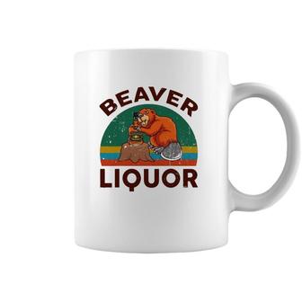 Funny Beaver Liquor For Liqueur Beer Drinking Lover Coffee Mug | Mazezy