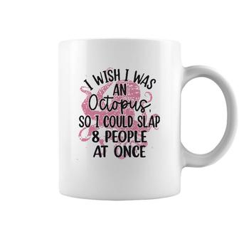 Funny Letter I Wish I Was An Octopus Coffee Mug - Seseable