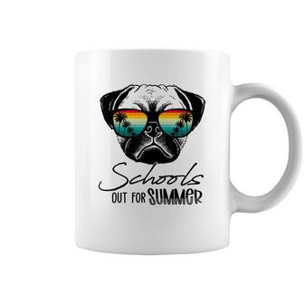 Funny Pug Last Day Of School Schools Out For Summer Teacher Coffee Mug - Seseable