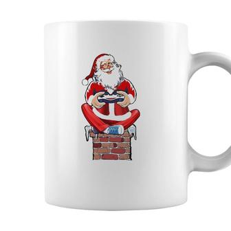 Funny Santa Play Video Game Christmas Gaming Lover Gifts Coffee Mug - Seseable
