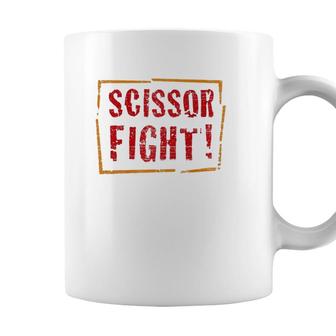 Funny Scissor Fight Grade School Teacher Student Coffee Mug - Seseable