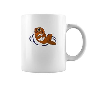 Funny Sea Otter Volleyball Lovers Gift Coffee Mug | Mazezy