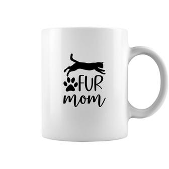Fur Mom Full Black Cat Meaning Gift For Mom Coffee Mug - Seseable