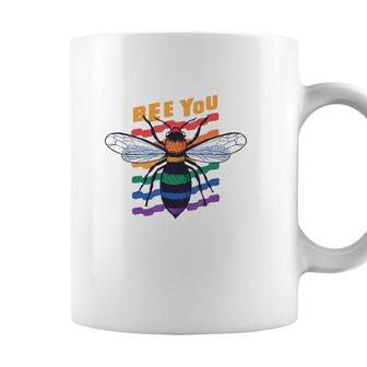 Gay Pride Month Lgbt Lesbian Bee You Rainbow Funny Gift Coffee Mug - Seseable