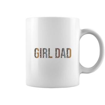 Girl Dad For Men Leopard Proud Father Of Girl Dad Coffee Mug - Seseable