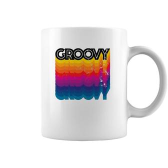 Groovy Distressed Vintage Retro 60S 70S Coffee Mug | Mazezy