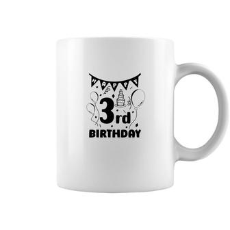 Happy 3Rd Birthday And A Memorable Party With Friends Coffee Mug - Seseable