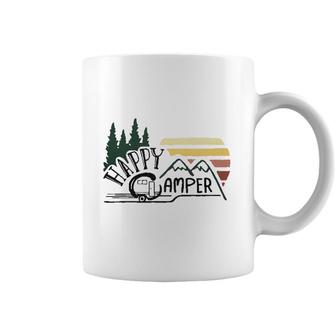 Happy Camper Mountain Tree 2022 Trend Coffee Mug - Seseable