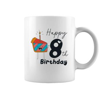 Happy My 8Th Birthday With Beautiful Cake Birthday Coffee Mug - Seseable